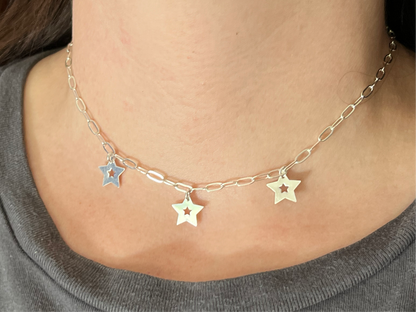 Collar estrellas Plata