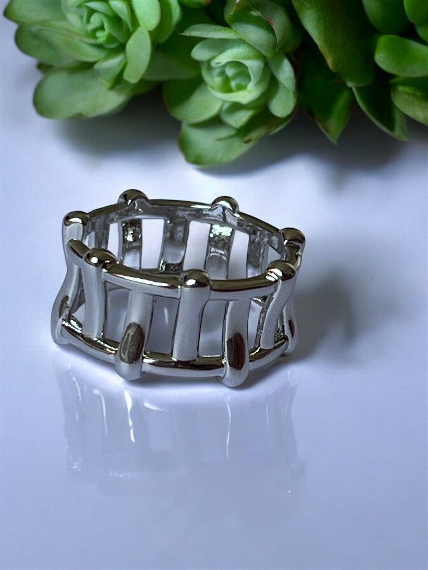 Anillo columnas Plata